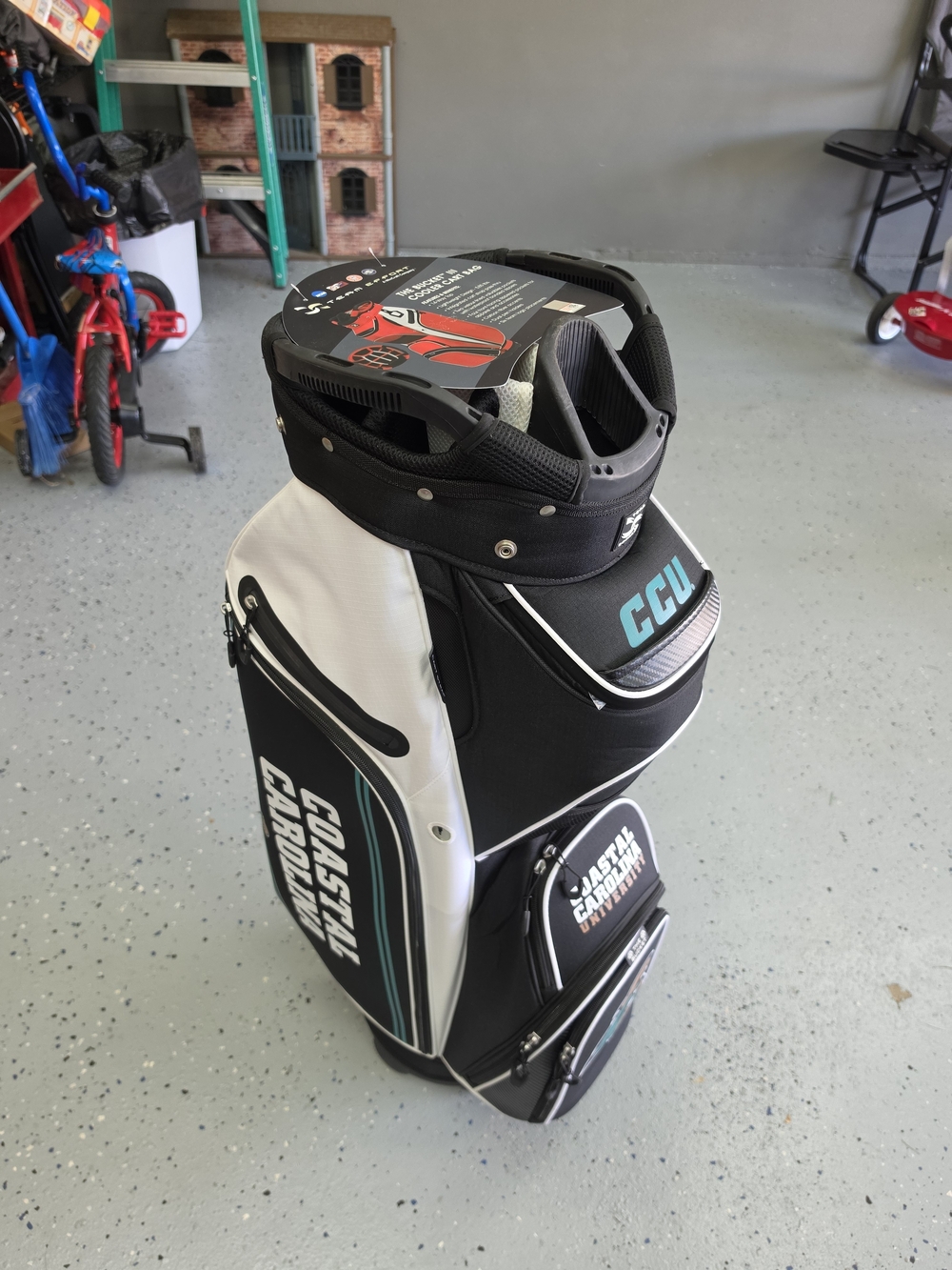 Coastal Carolina University Black & White Golf Bag - CCU Branded